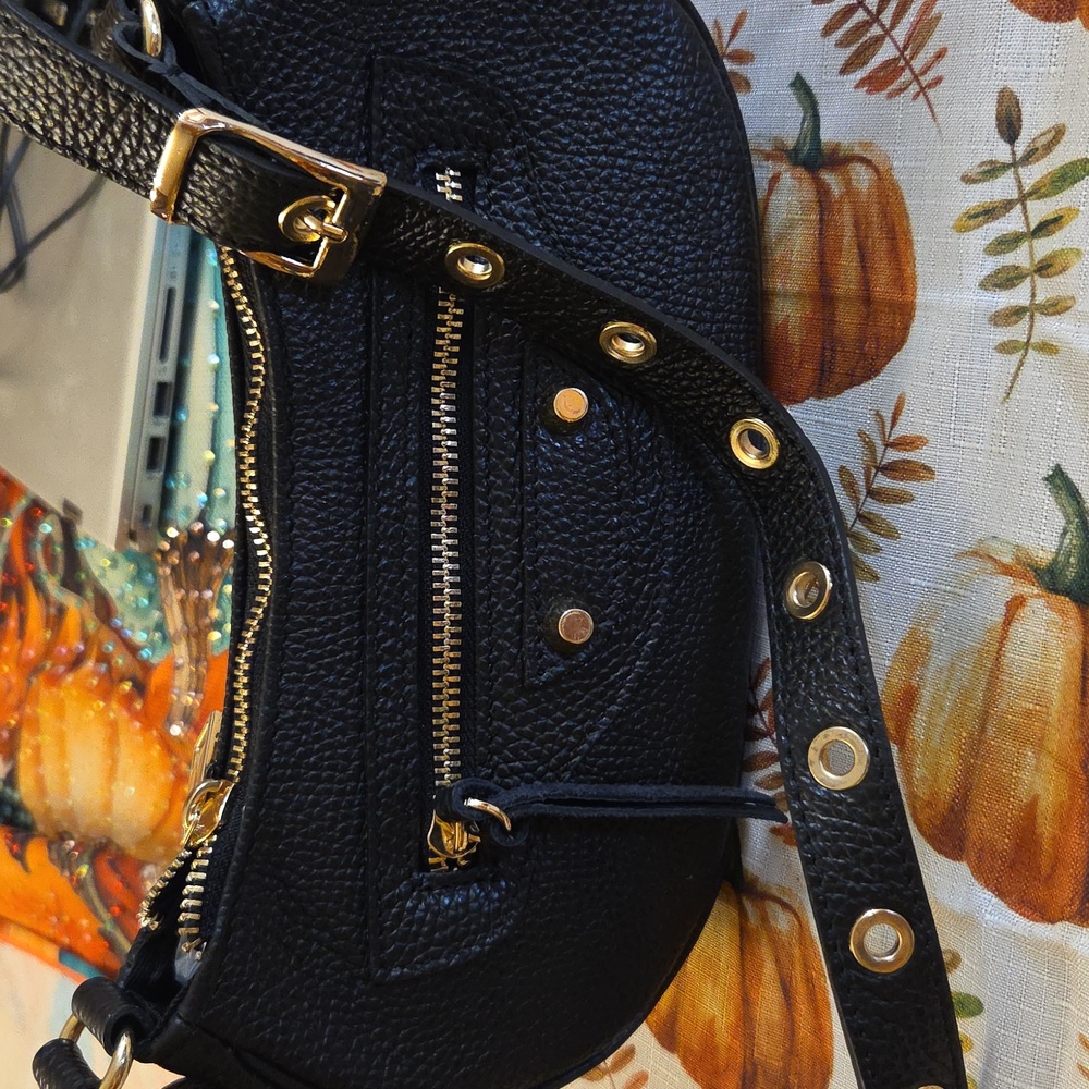 Black Italian Leather Women's Bag